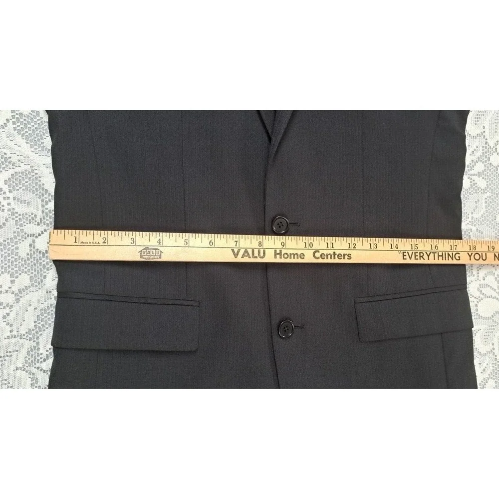 Egara Men's Black Jacket Slim Fit Blazer Coat 38 Long‎ Pre-owned Made In Italy